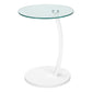 Heather White Bentwood Accent Table with Tempered Glass | Ortholuxe Home - Photo 4