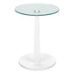 Heather White Bentwood Accent Table with Tempered Glass | Ortholuxe Home - Photo 5