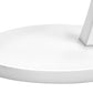 Heather White Bentwood Accent Table with Tempered Glass | Ortholuxe Home - Photo 9