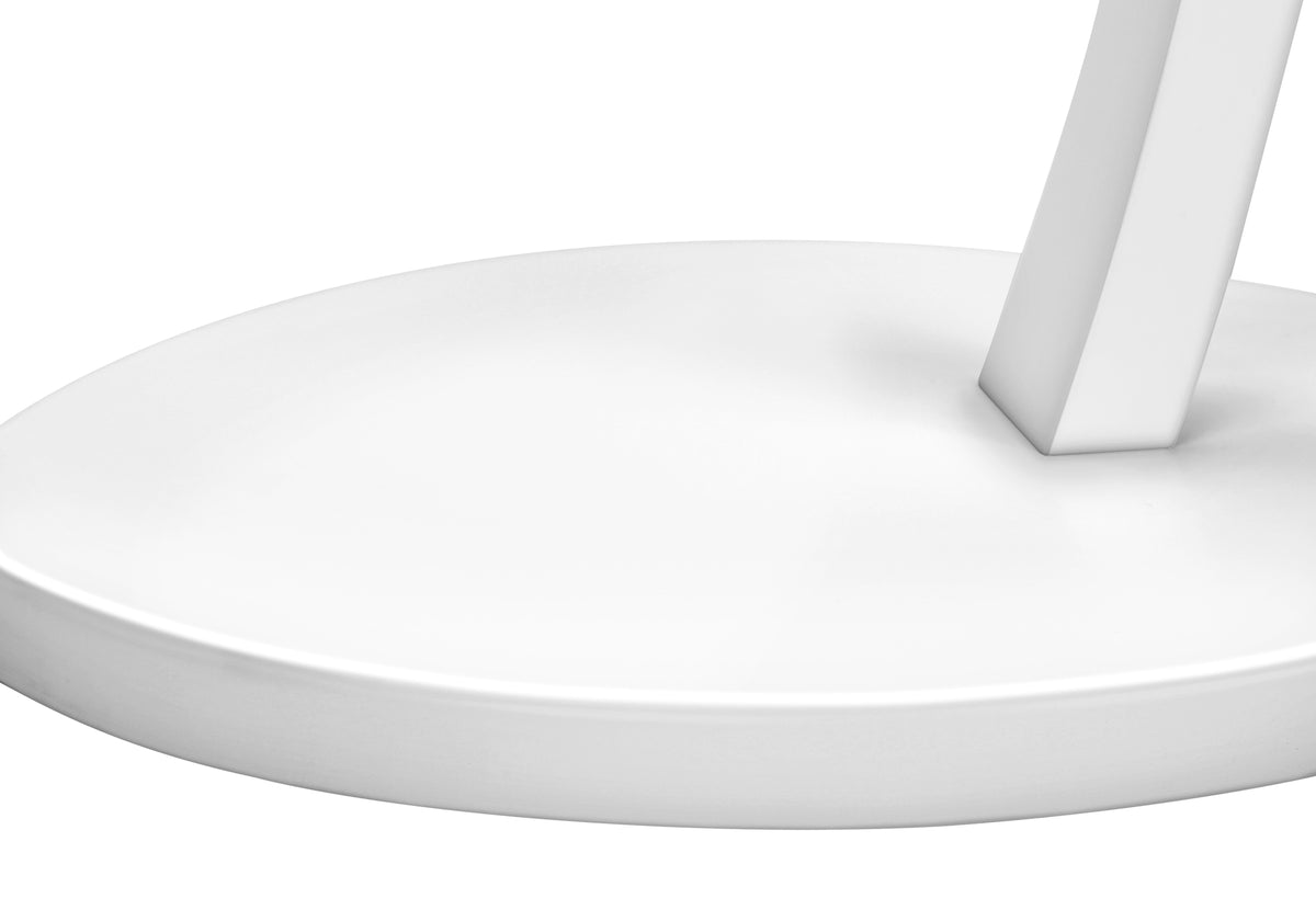 Heather White Bentwood Accent Table with Tempered Glass | Ortholuxe Home - Photo 9