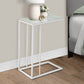 Magnolia White Metal Accent Table with Frosted Tempered Glass | Ortholuxe Home - Photo 2