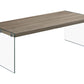 Poppy Dark Taupe Coffee Table with Tempered Glass | Ortholuxe Home - Photo 2