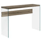 Poppy Dark Taupe & Tempered Glass Accent Table | Ortholuxe Home - Photo 3