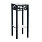 Violet Black Metal Accent Table with Tempered Glass | Ortholuxe Home - Photo 3
