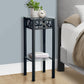 Violet Black Metal Accent Table with Tempered Glass | Ortholuxe Home - Photo 2
