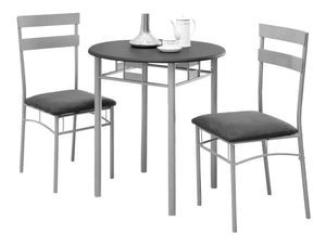 Coral Black & Silver Metal Dining Set (Set of 3) | Ortholuxe Home - Photo 2