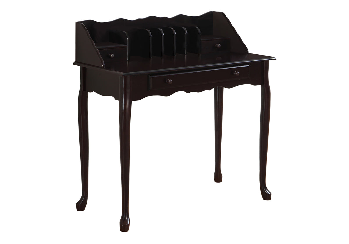 Ember Dark Cherry Traditional Computer Desk | Ortholuxe Home - Photo 2