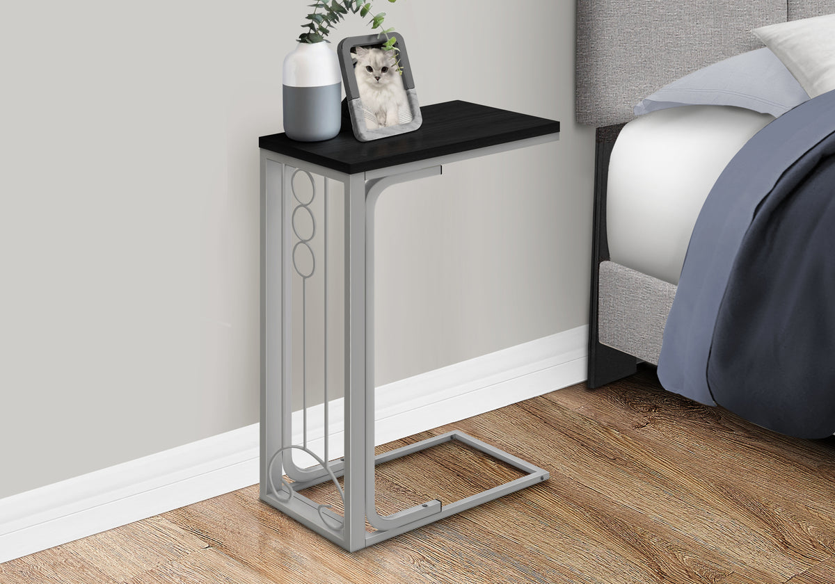 Opal Black & Silver Metal Accent Table | Ortholuxe Home - Photo 2