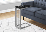Opal Black & Silver Metal Accent Table | Ortholuxe Home