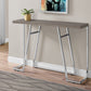 Topaz Dark Taupe & Chrome Metal Accent Table | Ortholuxe Home - Photo 2