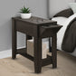 Crystal Espresso Accent Table with A Glass Holder | Ortholuxe Home - Photo 2
