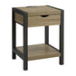 Diamond Dark Taupe & Black Metal Accent Table | Ortholuxe Home - Photo 2