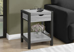 Diamond Grey & Black Metal Accent Table | Ortholuxe Home