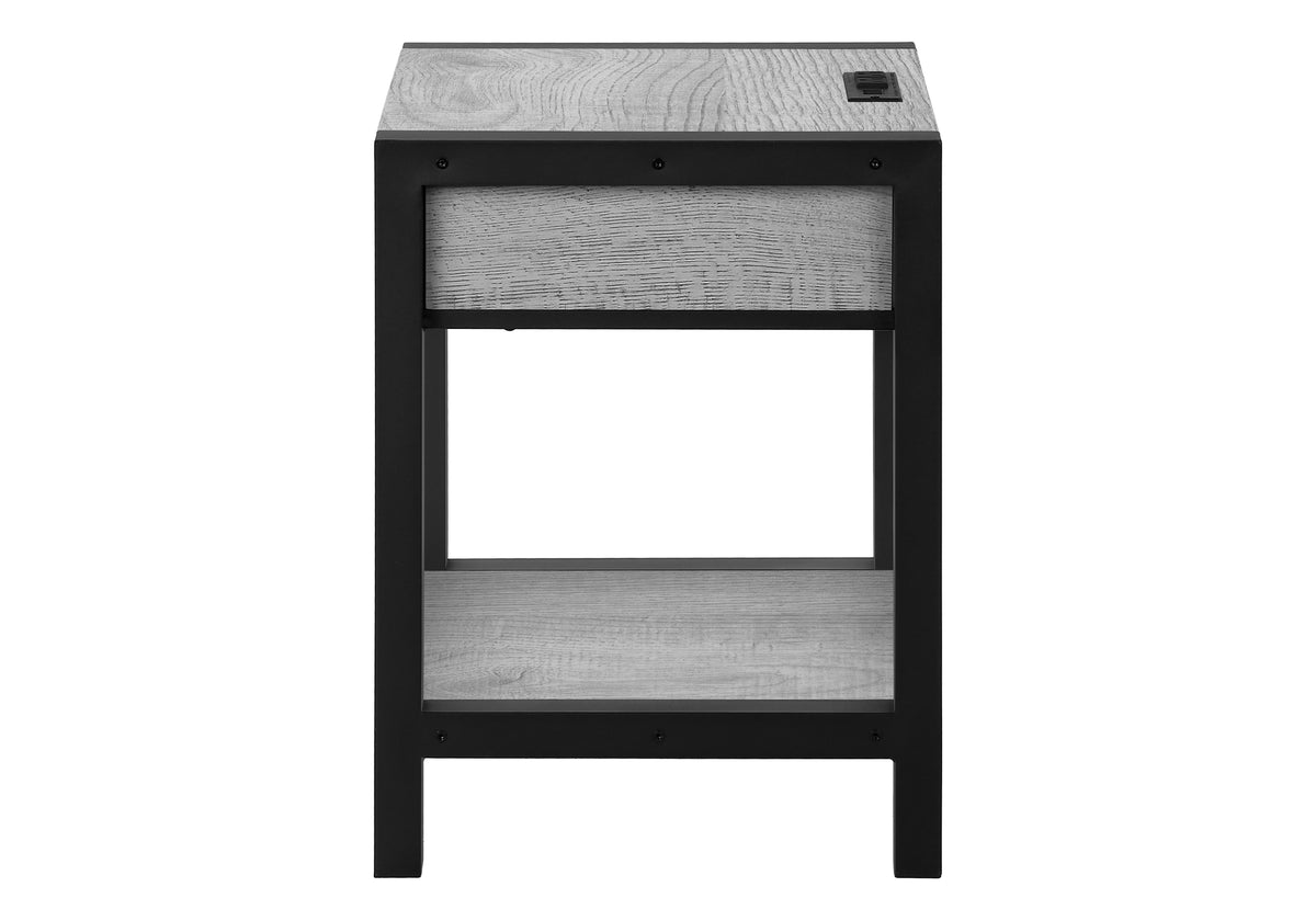 Diamond Grey & Black Metal Accent Table | Ortholuxe Home - Photo 4