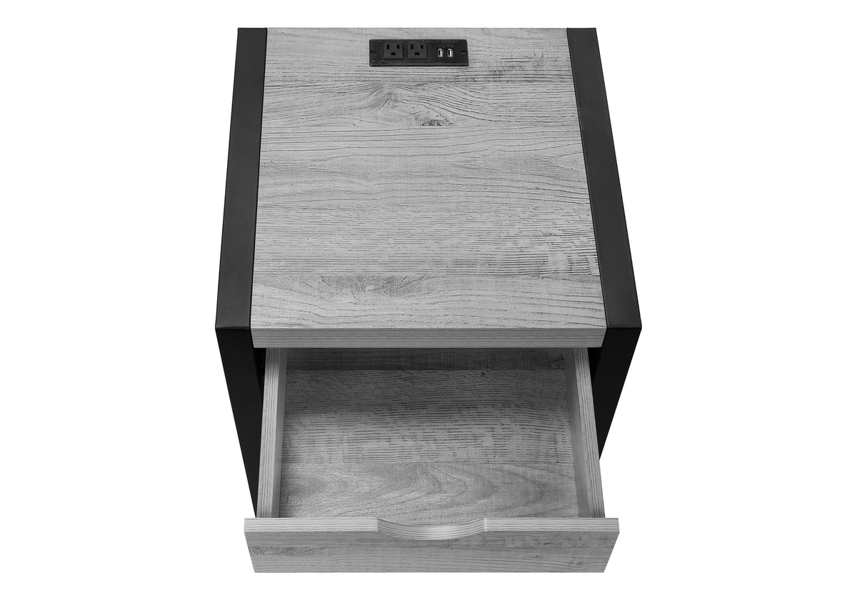 Diamond Grey & Black Metal Accent Table | Ortholuxe Home - Photo 6