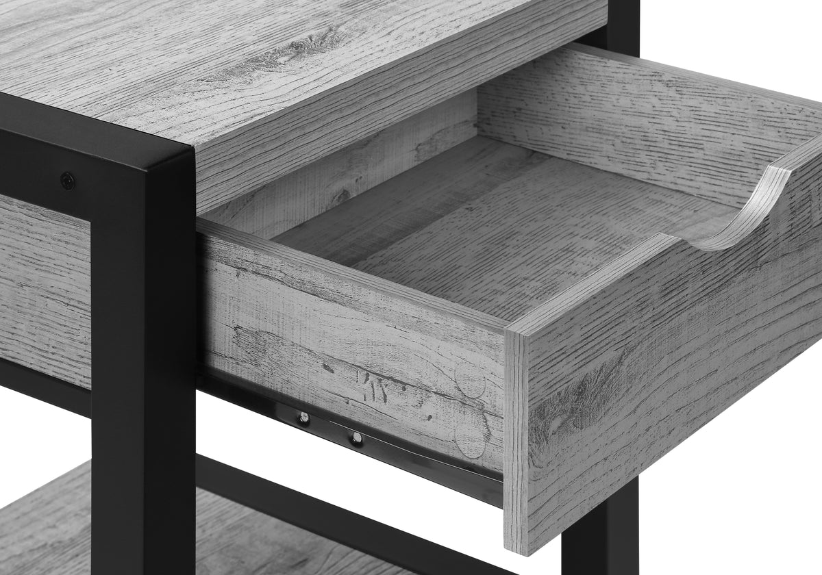 Diamond Grey & Black Metal Accent Table | Ortholuxe Home - Photo 8