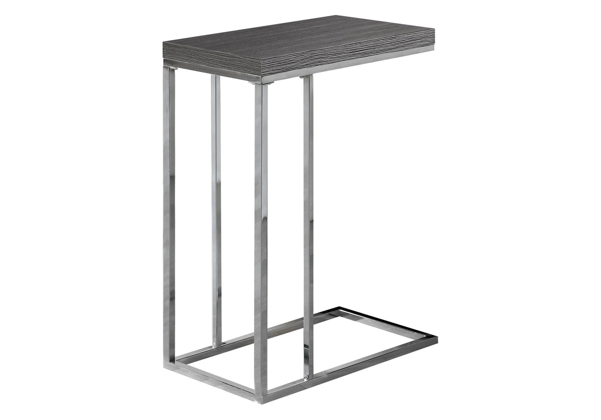 Emerald Grey Accent Table with Chrome Metal | Ortholuxe Home - Photo 3