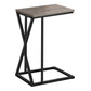 Marble Dark Taupe & Black Metal Accent Table | Ortholuxe Home - Photo 3
