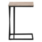 Marble Dark Taupe & Black Metal Accent Table | Ortholuxe Home - Photo 4