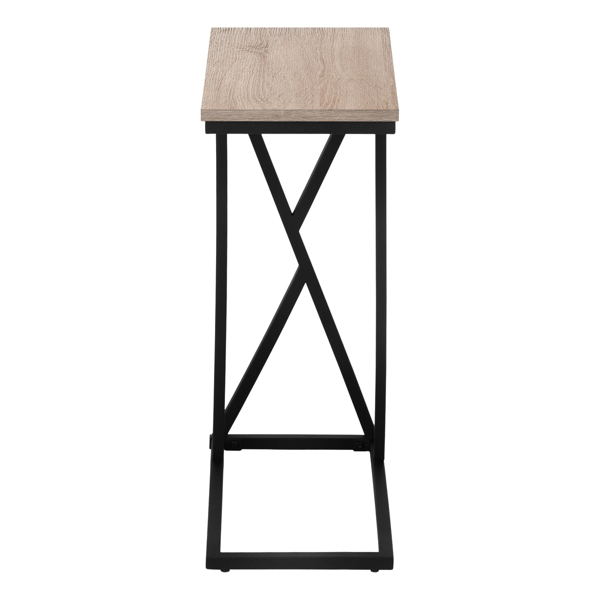 Marble Dark Taupe & Black Metal Accent Table | Ortholuxe Home - Photo 5