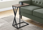 Marble Dark Taupe & Black Metal Accent Table | Ortholuxe Home