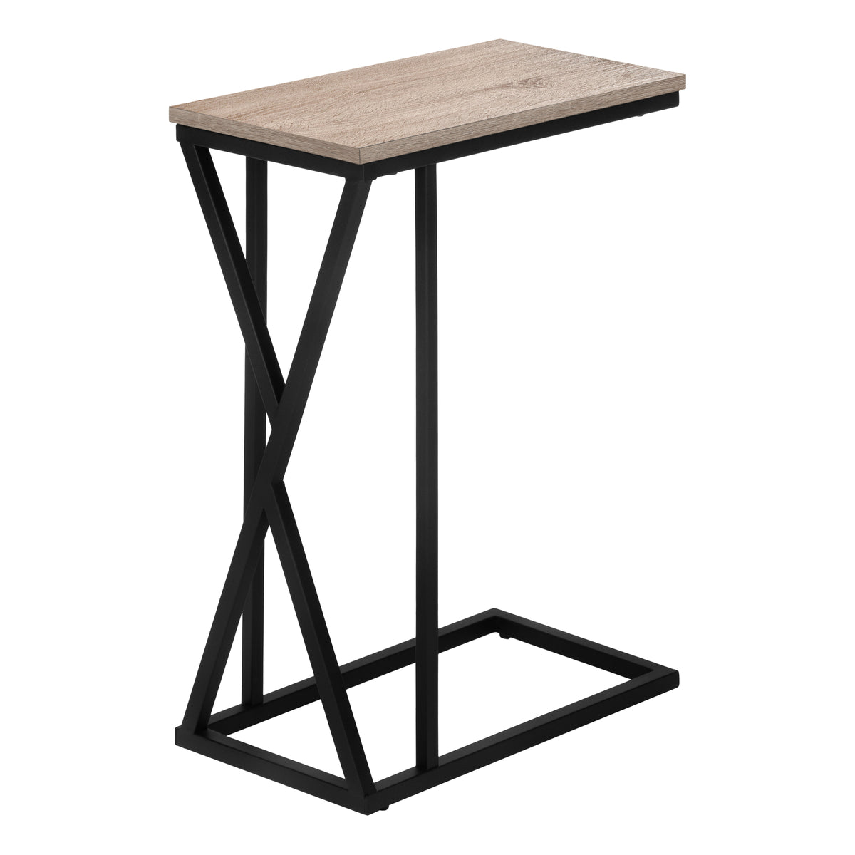 Marble Dark Taupe & Black Metal Accent Table | Ortholuxe Home - Photo 6