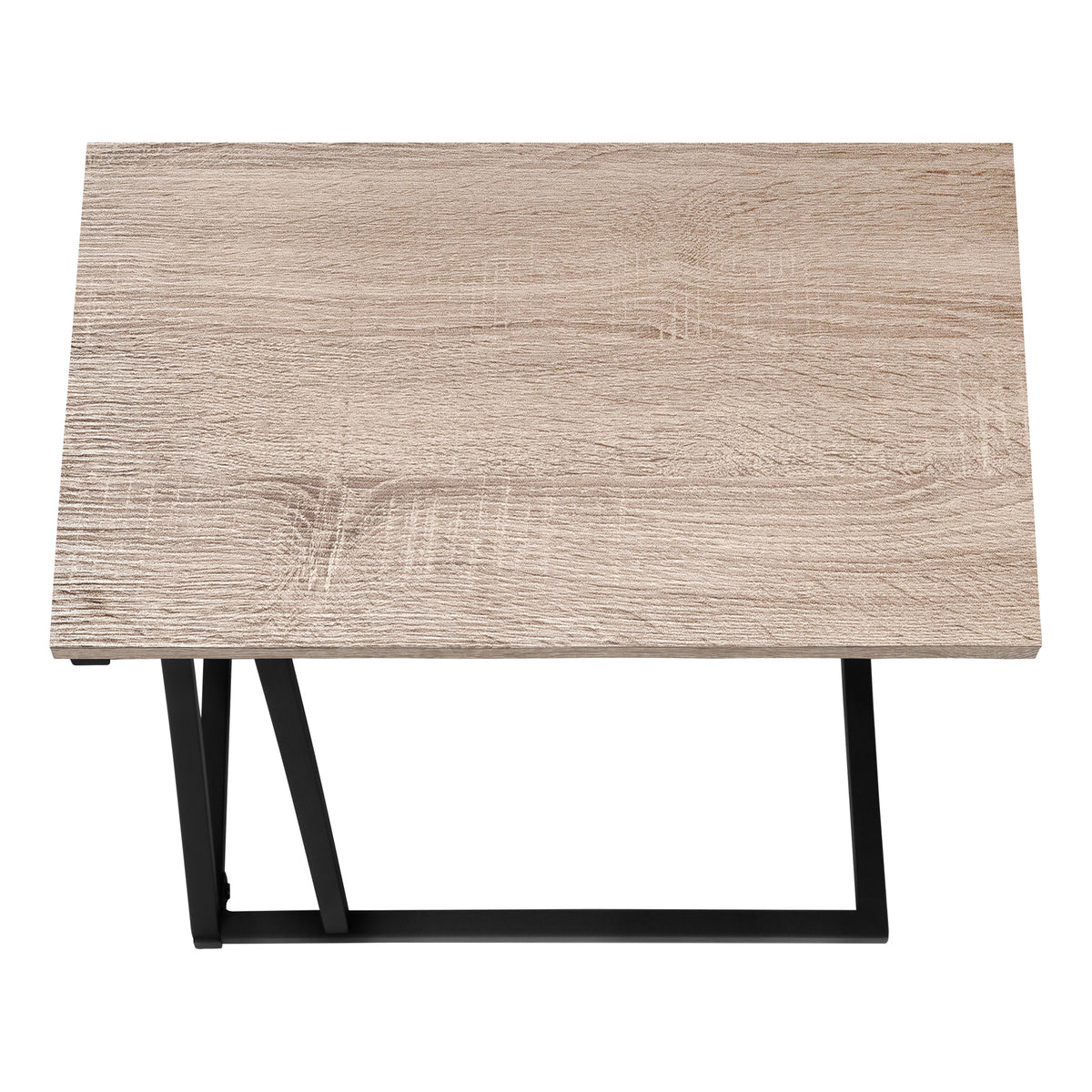 Marble Dark Taupe & Black Metal Accent Table | Ortholuxe Home - Photo 7