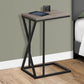 Marble Dark Taupe & Black Metal Accent Table | Ortholuxe Home - Photo 2