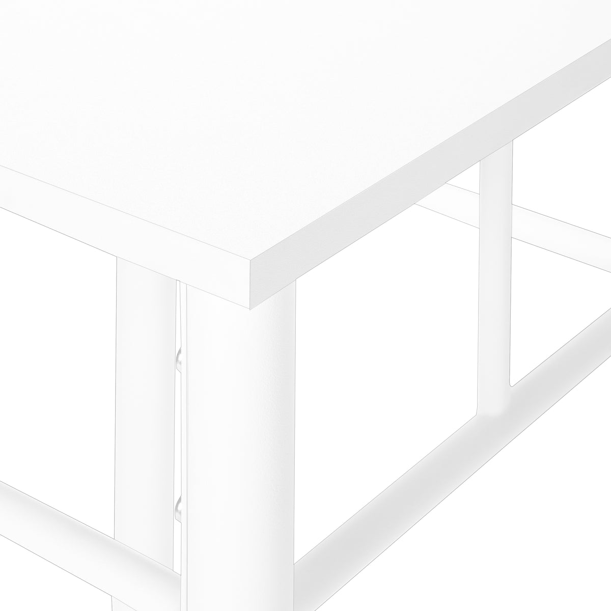 Aria White Metal Accent Table | Ortholuxe Home - Photo 8