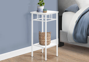 Aria White Metal Accent Table | Ortholuxe Home - Photo 2