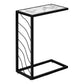 Lyric White Marble-Look & Black Metal Accent Table | Ortholuxe Home - Photo 3