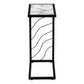 Lyric White Marble-Look & Black Metal Accent Table | Ortholuxe Home - Photo 5