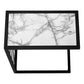 Lyric White Marble-Look & Black Metal Accent Table | Ortholuxe Home - Photo 7