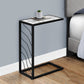 Lyric White Marble-Look & Black Metal Accent Table | Ortholuxe Home - Photo 2