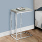 Bolero Grey Cement Accent Table with Chrome Metal | Ortholuxe Home - Photo 2