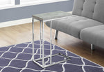 Bolero Grey Cement Accent Table with Chrome Metal | Ortholuxe Home