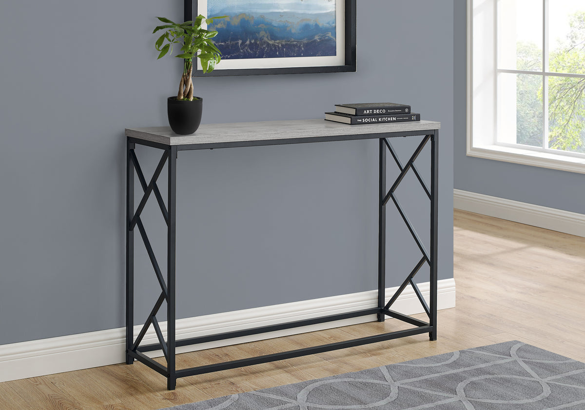 Vega Grey & Black Metal Hall Console | Ortholuxe Home - Photo 2