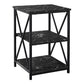 Orion Black Marble & Black Metal Accent Table | Ortholuxe Home - Photo 3