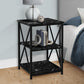 Orion Black Marble & Black Metal Accent Table | Ortholuxe Home - Photo 2