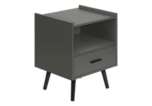 Aether Grey End Table with 1 Drawer | Ortholuxe Home - Photo 2