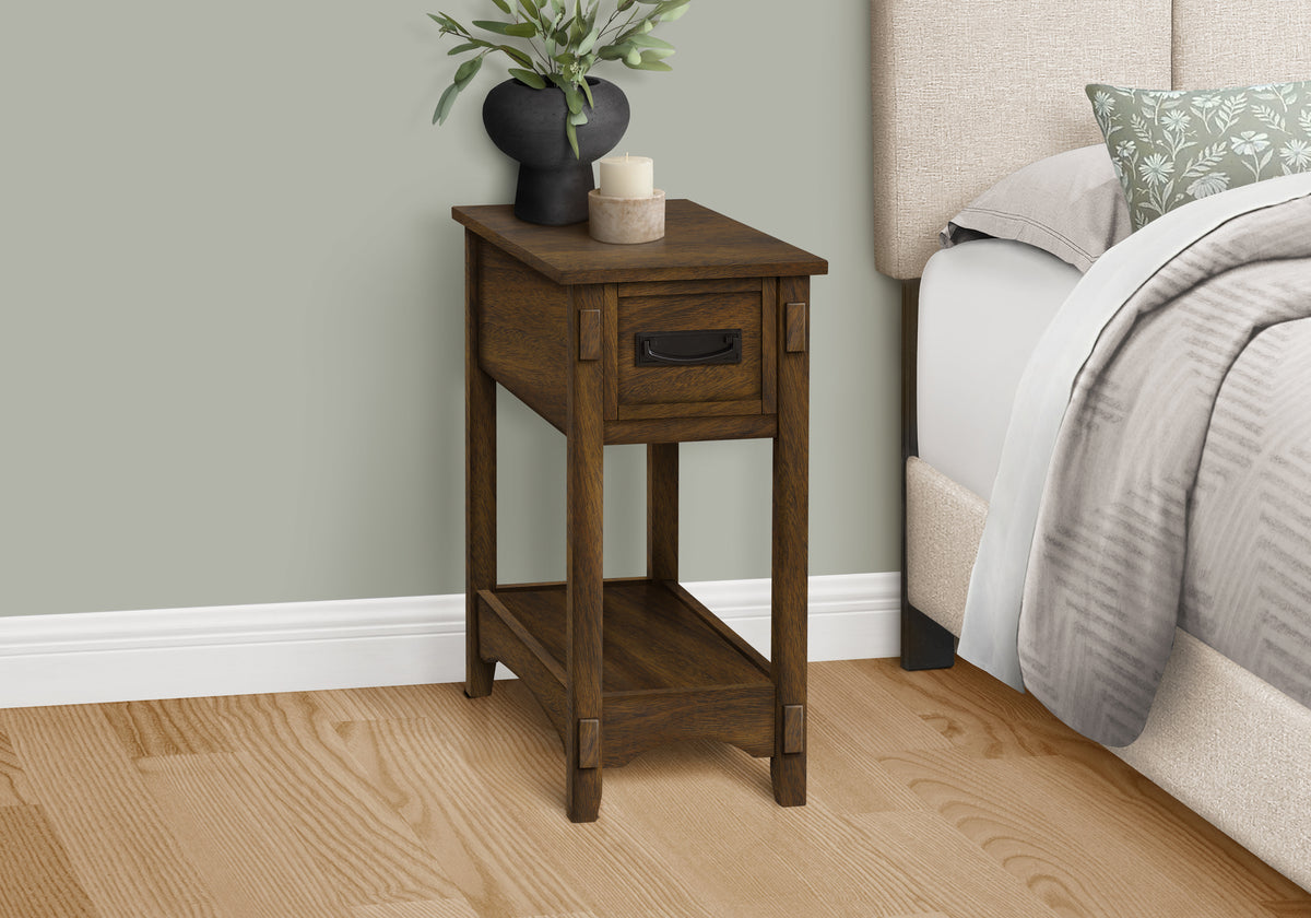 Geneva Brown Walnut Veneer End Table | Ortholuxe Home - Photo 2