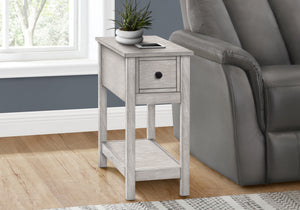 Zurich Washed Grey Veneer End Table | Ortholuxe Home