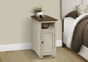 Zurich Antique White & Espresso Veneer Accent Table | Ortholuxe Home - Photo 2