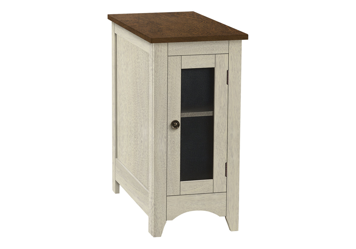 Zurich Antique White & Espresso Veneer Accent Table | Ortholuxe Home - Photo 3