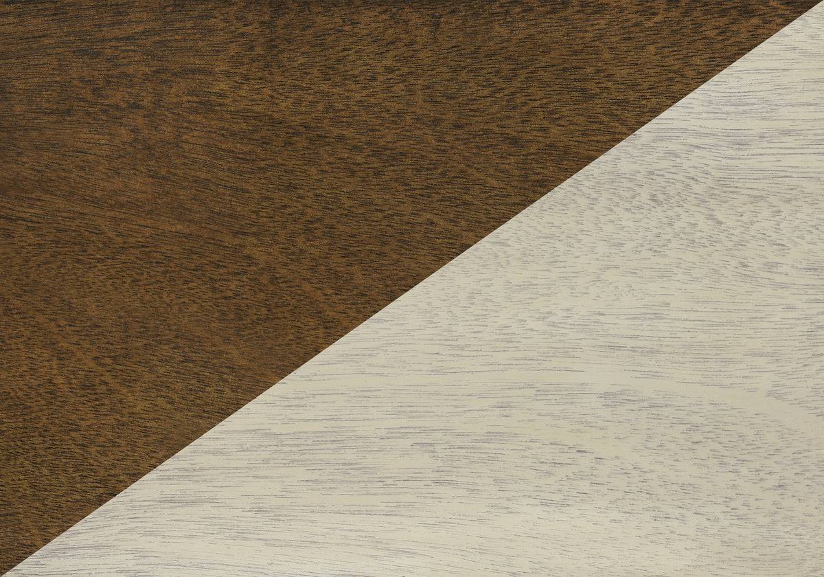 Zurich Antique White & Espresso Veneer Accent Table | Ortholuxe Home - Photo 4