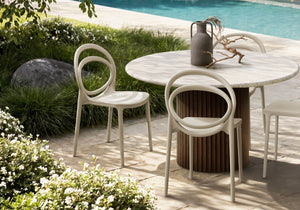 Bruges Taupe Stacking Dining Chair Outdoor Chair | Ortholuxe Home