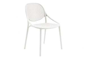 Ghent White Stacking Dining Armchair Outdoor Chair | Ortholuxe Home - Photo 2