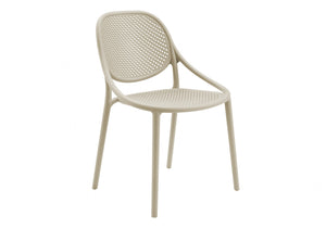 Ghent Taupe Stacking Dining Armchair Outdoor Chair | Ortholuxe Home - Photo 2