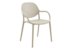 Delft Taupe Stacking Dining Armchair Outdoor Chair | Ortholuxe Home - Photo 2