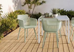 Delft Green Dining Armchair Outdoor Chair | Ortholuxe Home